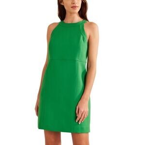 Boden Sleeveless Wool Blend Mini Shift Dress Green Bee Size 10R Classic Preppy